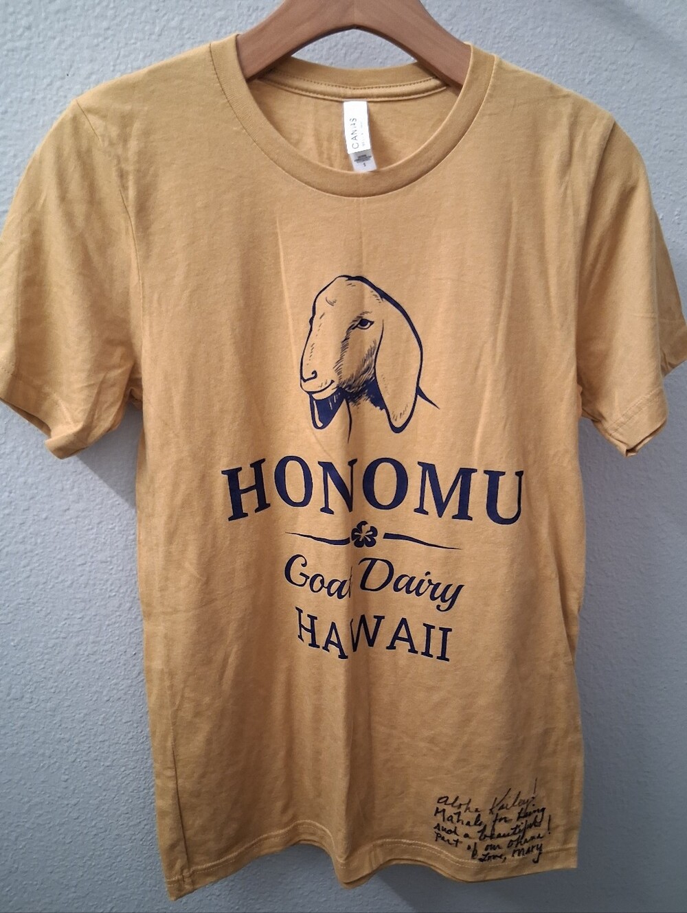 Honomu Goat Dairy Hawaii Signed T Shirt Small